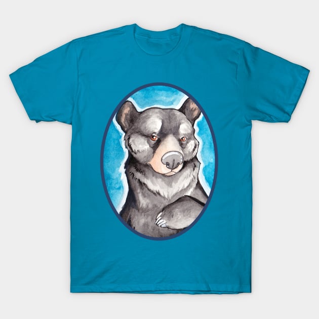 Black Bear T-Shirt by TaksArt